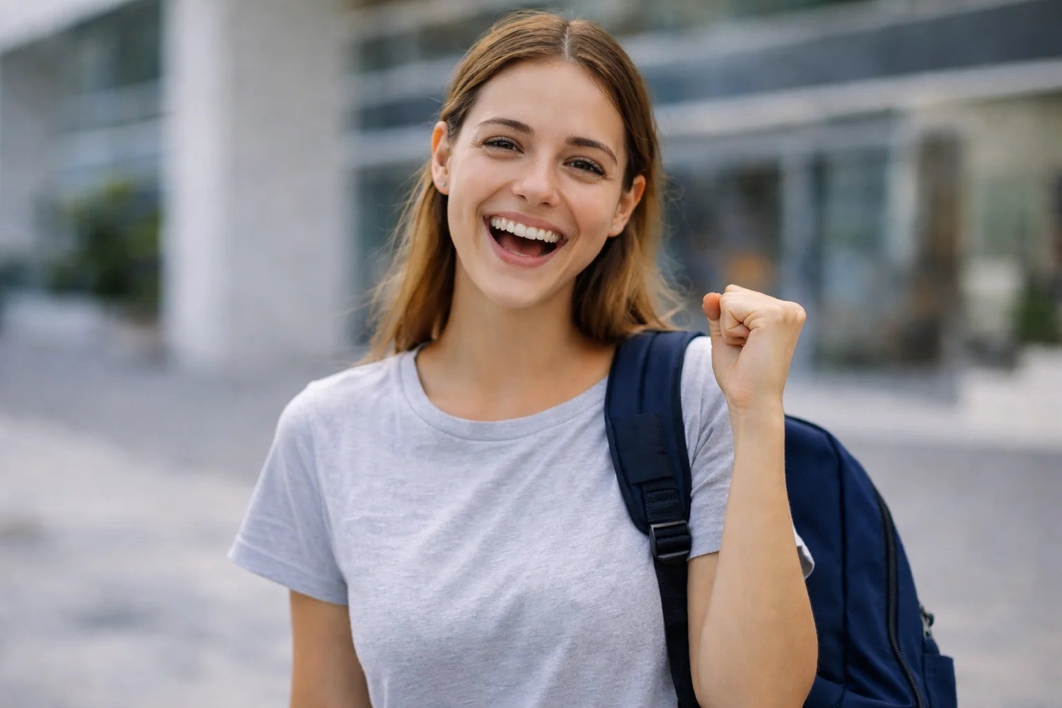 Estudiante feliz preparada para empezar un ciclo de Formación Profesional