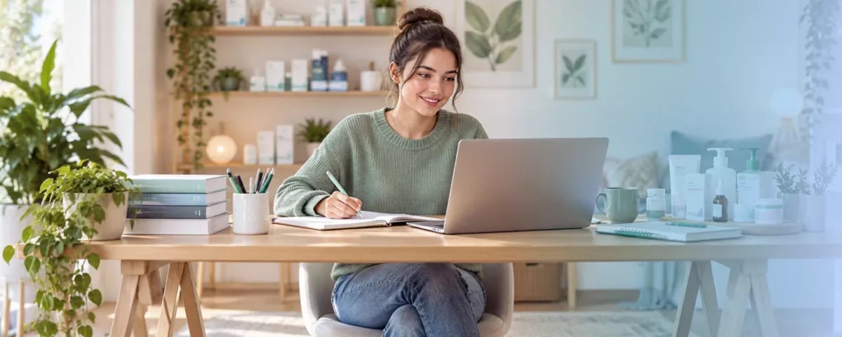 Alumna estudiando Farmacia y Parafarmacia Online